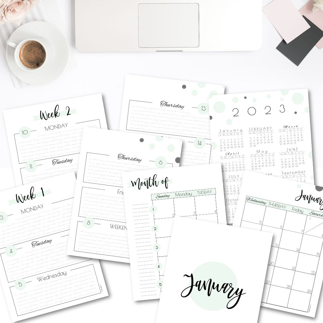 BUNDLE 2023 SaturdayGift Printable Planner Bundle ALL Three Colors bundle-2023-saturdaygift-printable-planner-bundle-all-three-colors