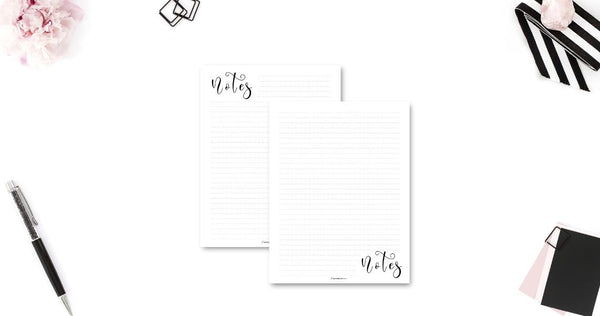 Cute Printable Notes Pages (US Letter & A4)