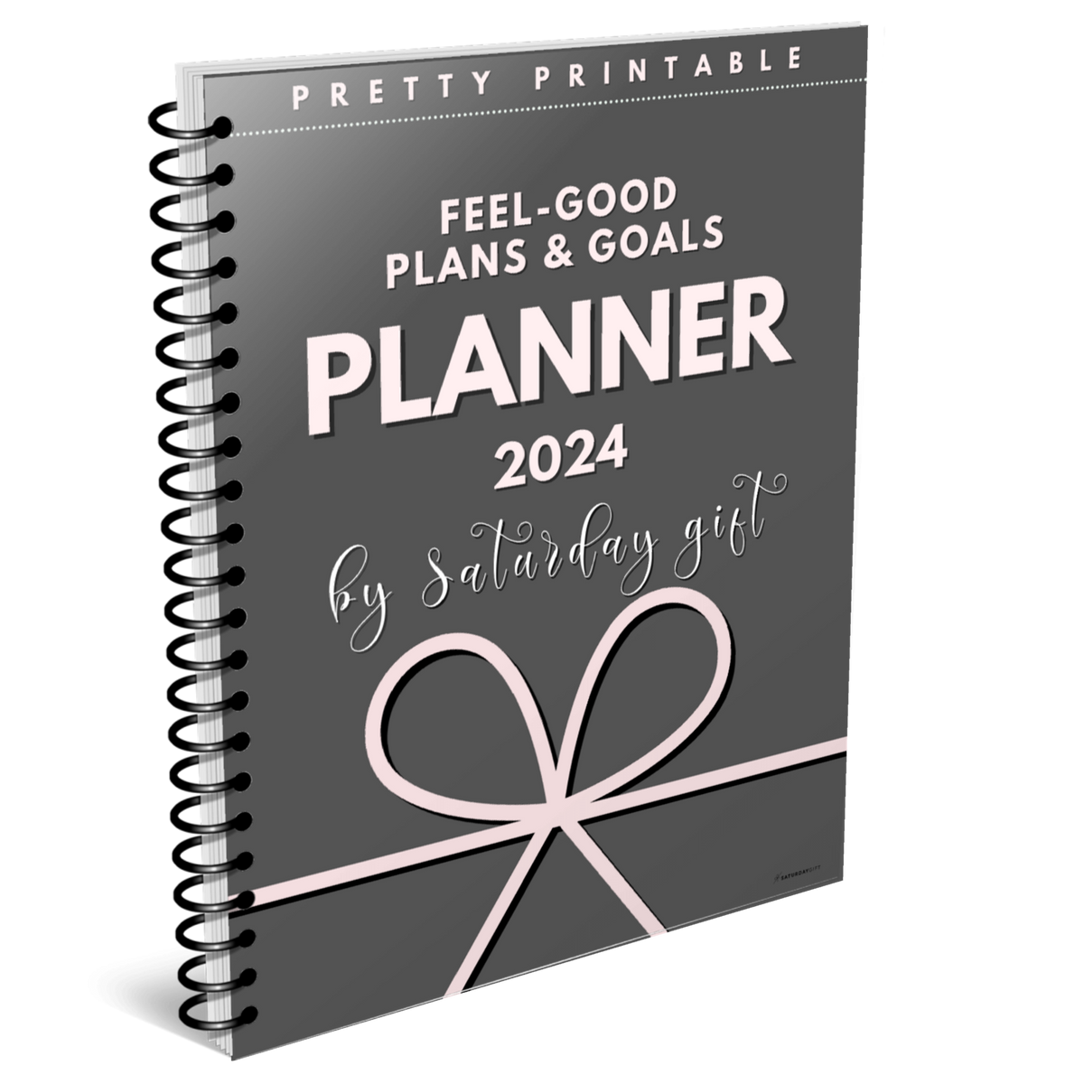 2024 Printable Planner Pretty Pink by SaturdayGift