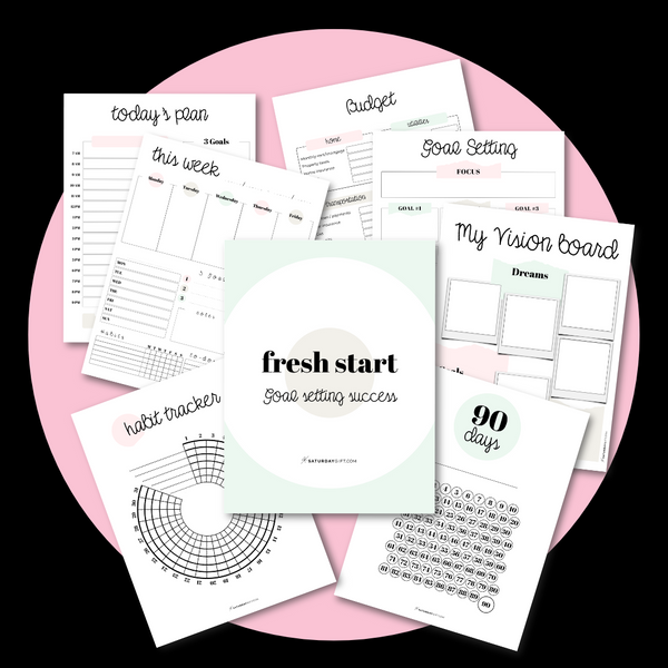Fresh Start - Goal Setting Success - Printable Pack
