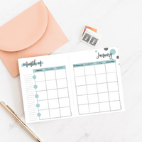 Planner: Feel-Good Goals & Plans - Jungle Mist (undated/blank calendars)